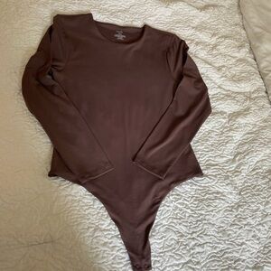 Nuuds Brown Long Sleeve Bodysuit